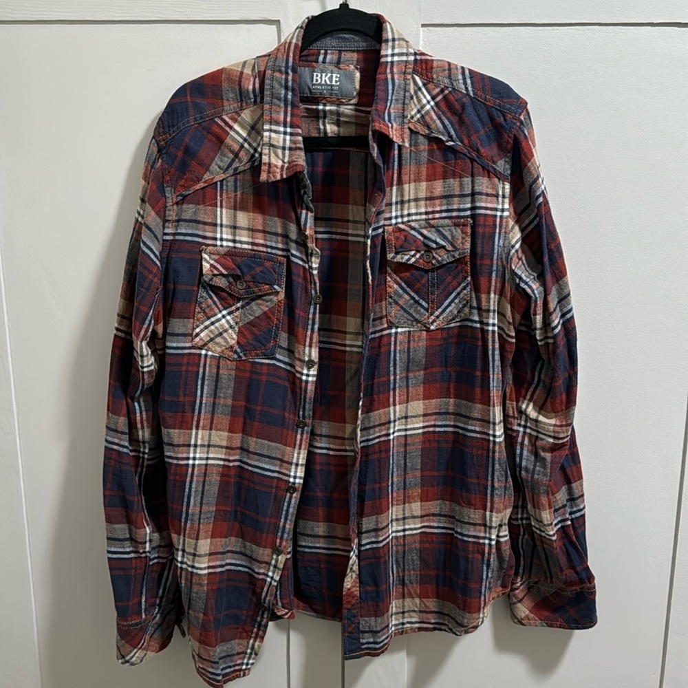 Men’s BKE plaid shirt size large